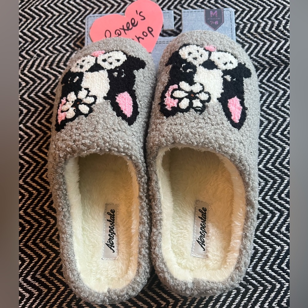 Boston Terrier French Bulldog Slippers - Picture 2 of 4